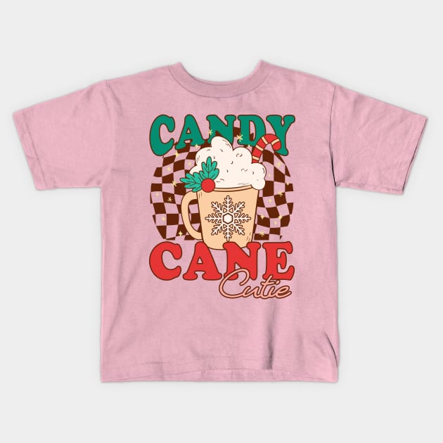 Candy Cane Cutie Kids T-Shirt by MZeeDesigns